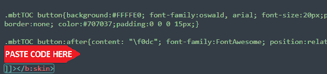 How to add a table of contents in blogger