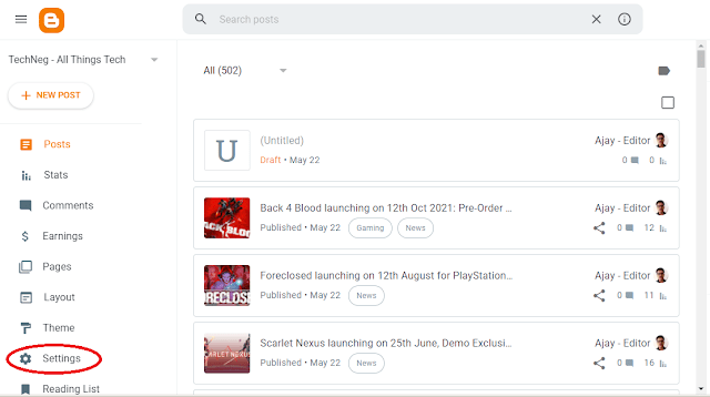 How to transfer posts from WordPress to Blogger