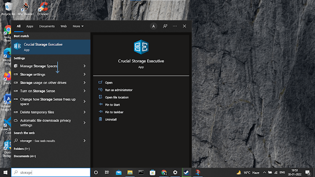 clearing cache in windows 10 settings step 1