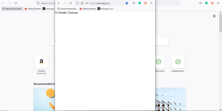 how to fix no healthy upstream in wordpress