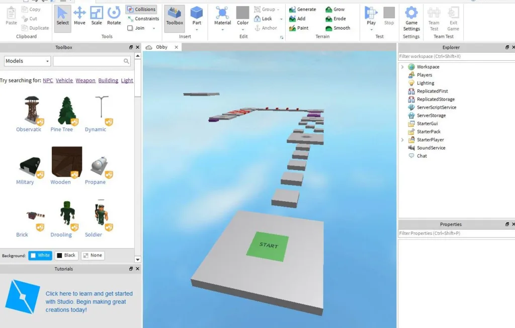 Exploring Roblox Studio 