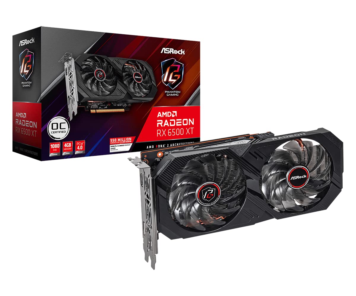 ASRock AMD Radeon RX 6500 XT Phantom Gaming 4GB GDDR6