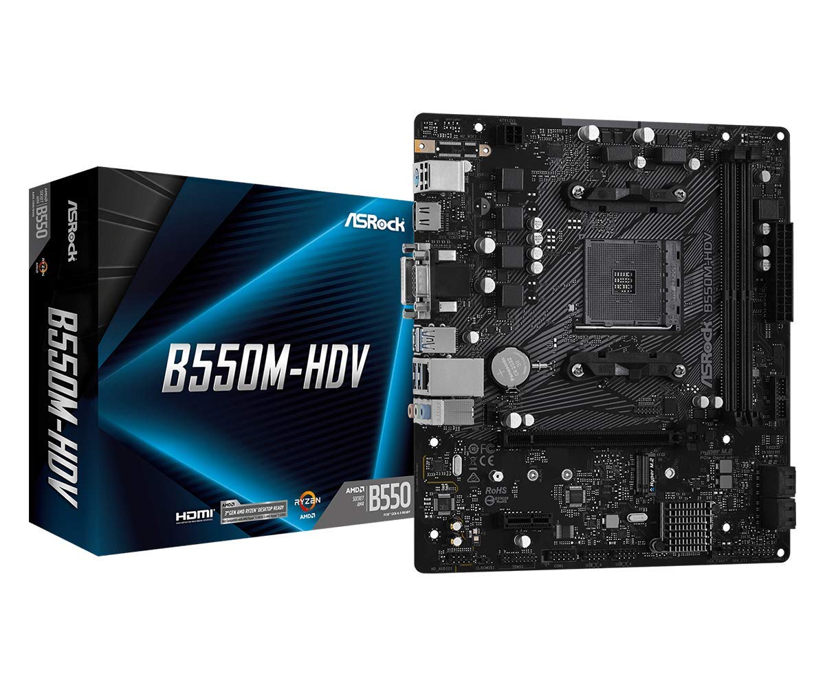 ASRock B550M-HDV Supports 3rd Gen AMD AM4 Ryzen/